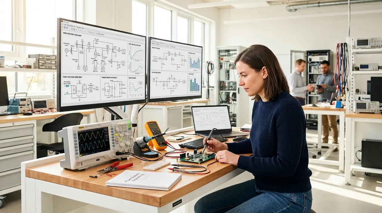 Electrical engineering industry illustration